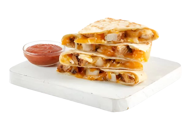 THREE CHEESE CHICKEN DILLA